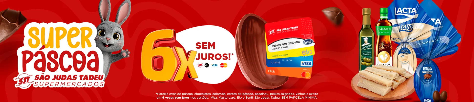 PÁSCOA CARTÃO 6X